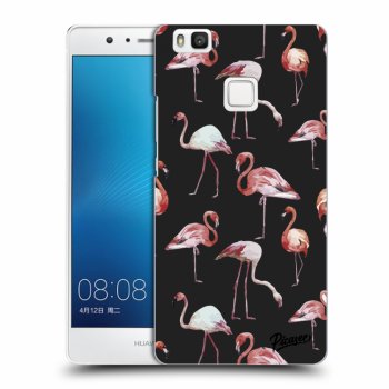 Picasee silikónový čierny obal pre Huawei P9 Lite - Flamingos