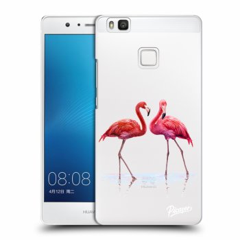 Picasee silikónový prehľadný obal pre Huawei P9 Lite - Flamingos couple