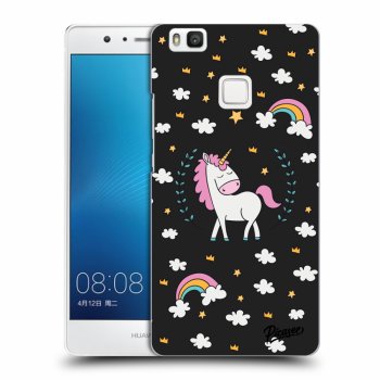 Picasee silikónový čierny obal pre Huawei P9 Lite - Unicorn star heaven