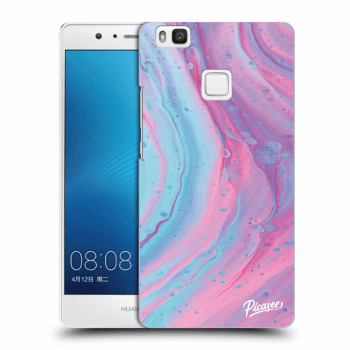 Picasee silikónový prehľadný obal pre Huawei P9 Lite - Pink liquid