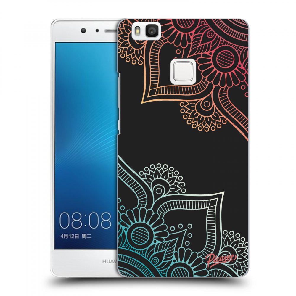 Picasee silikónový čierny obal pre Huawei P9 Lite - Flowers pattern