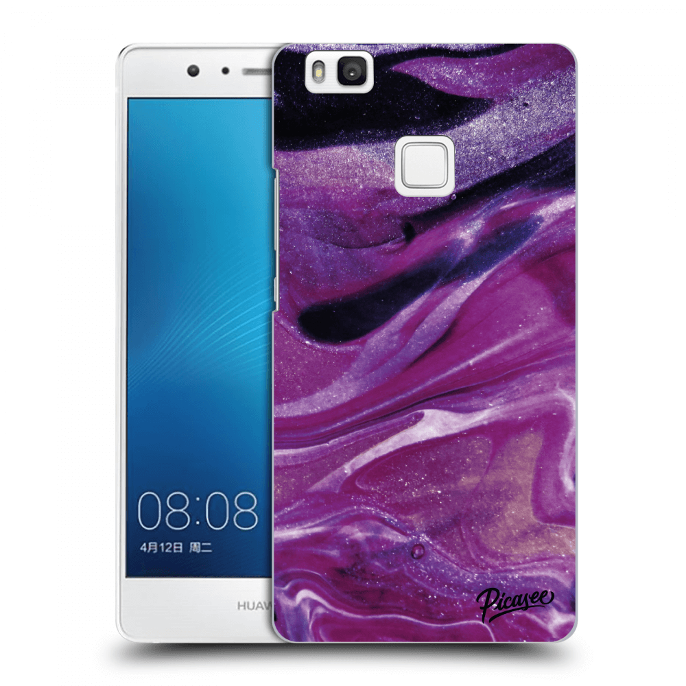 Picasee silikónový čierny obal pre Huawei P9 Lite - Purple glitter
