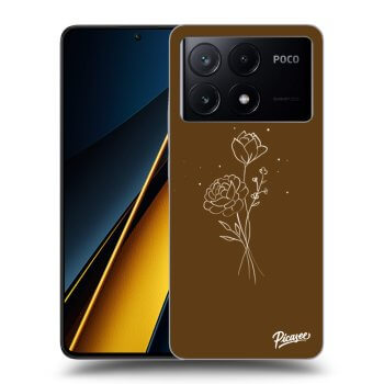 Obal pre Xiaomi Poco X6 Pro - Brown flowers