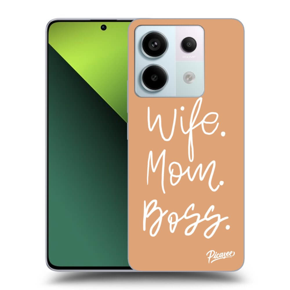 Picasee silikónový prehľadný obal pre Xiaomi Redmi Note 13 Pro 5G - Boss Mama
