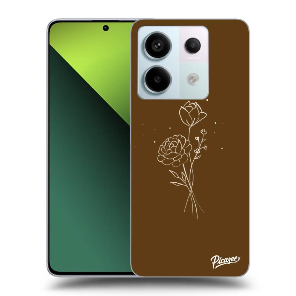 Picasee ULTIMATE CASE pro Xiaomi Redmi Note 13 Pro 5G - Brown flowers