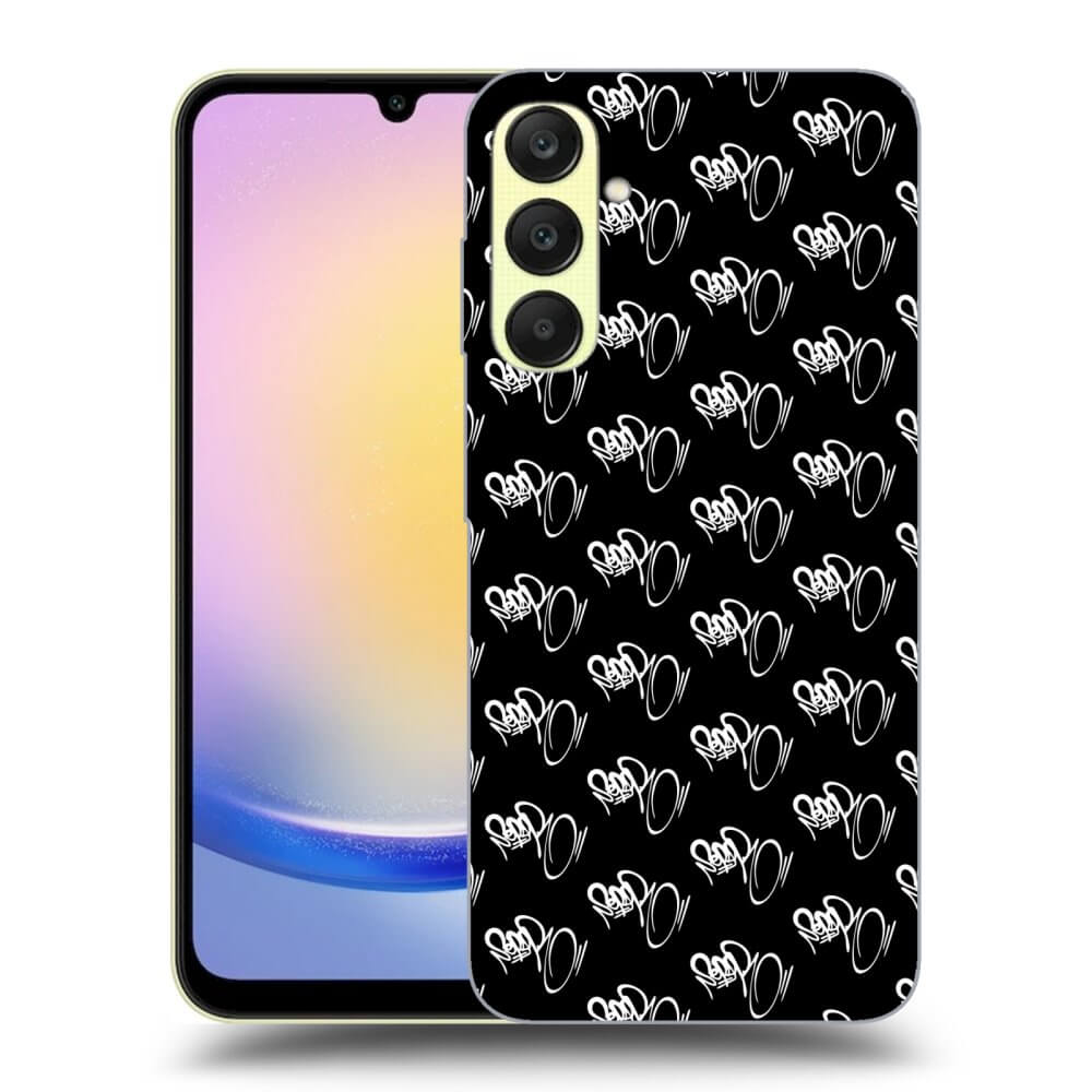 Picasee silikónový čierny obal pre Samsung Galaxy A25 A256B 5G - Separ - White On Black