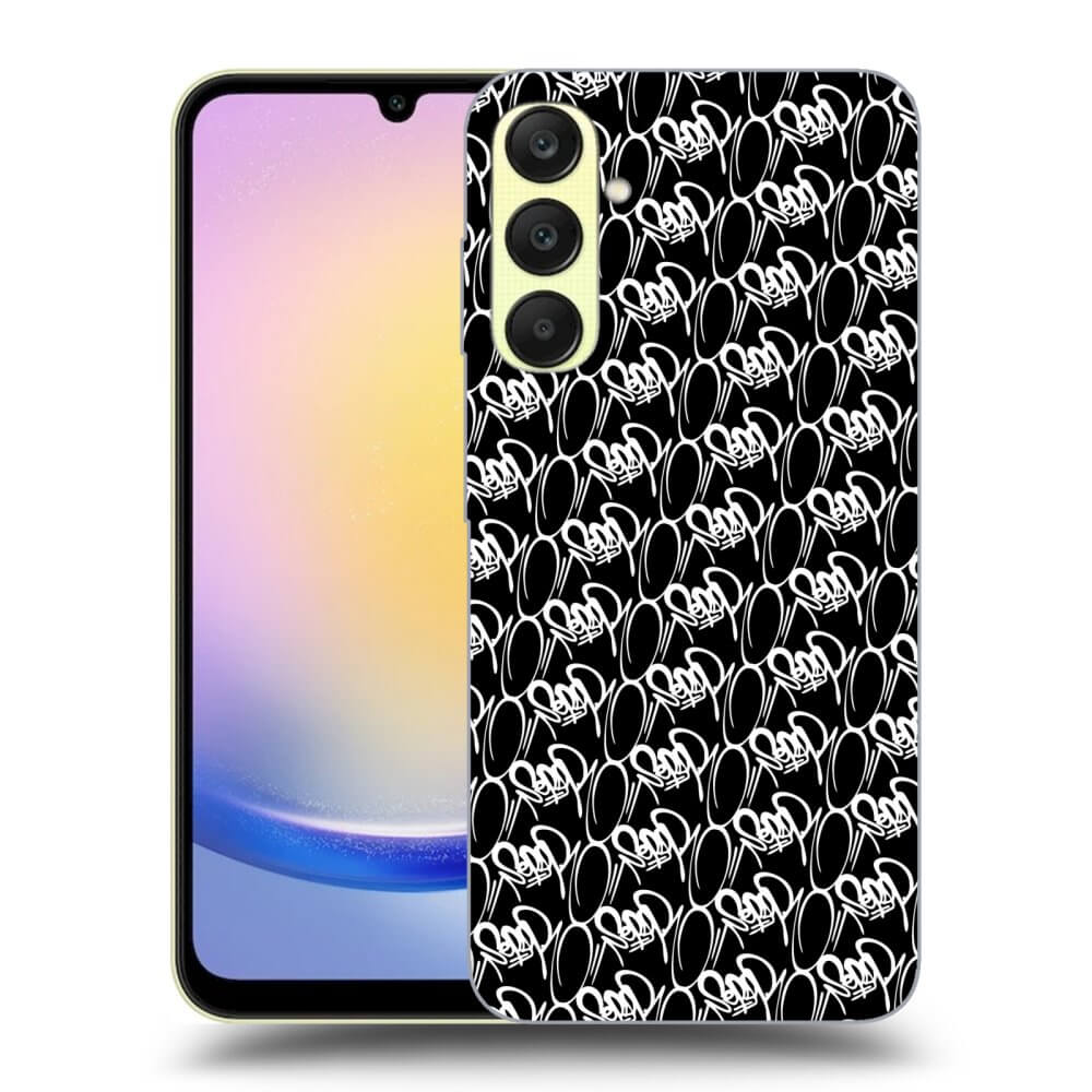 Picasee silikónový čierny obal pre Samsung Galaxy A25 A256B 5G - Separ - White On Black 2