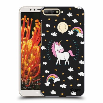 Picasee silikónový čierny obal pre Huawei Y6 Prime 2018 - Unicorn star heaven