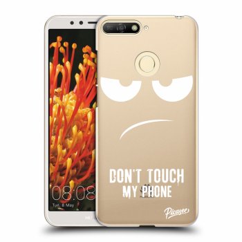 Picasee silikónový prehľadný obal pre Huawei Y6 Prime 2018 - Don't Touch My Phone