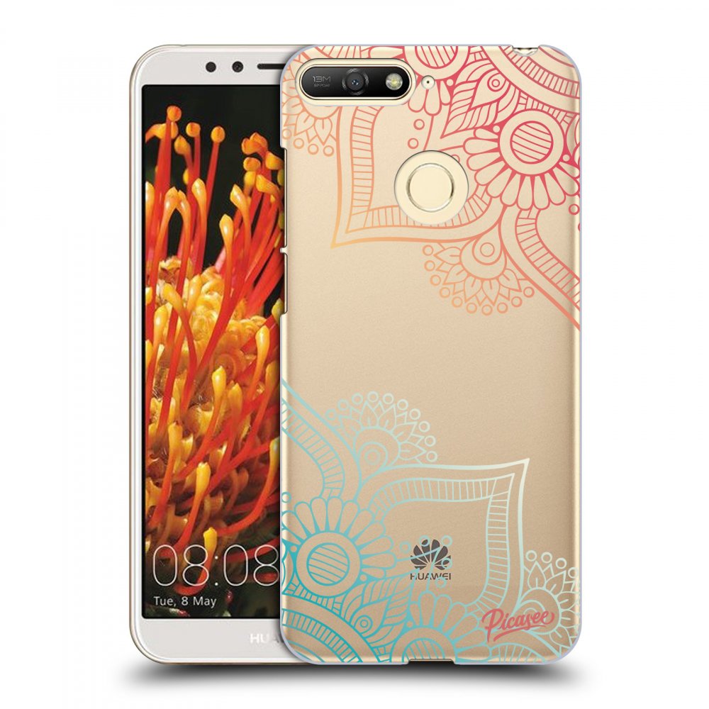 Picasee silikónový prehľadný obal pre Huawei Y6 Prime 2018 - Flowers pattern