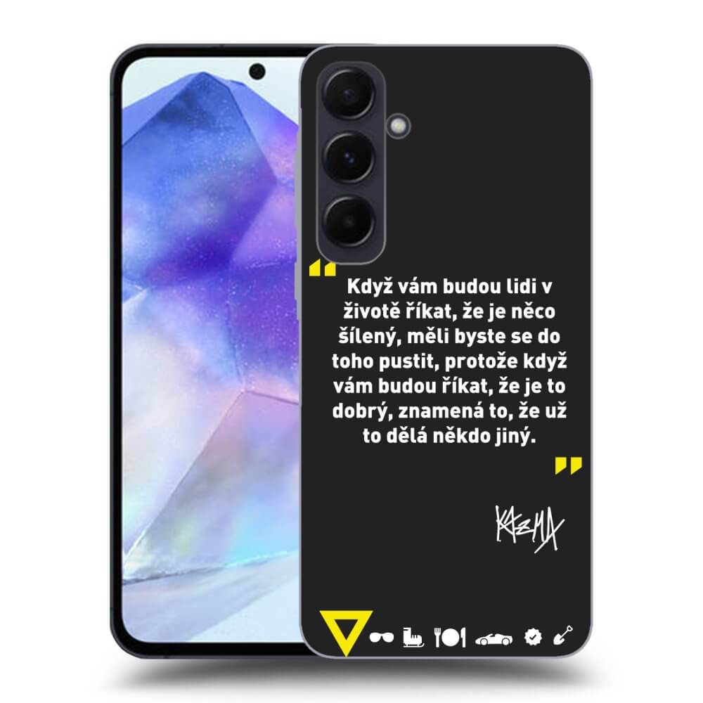Picasee silikónový čierny obal pre Samsung Galaxy A55 5G A556B - Kazma - MĚLI BYSTE SE DO TOHO PUSTIT