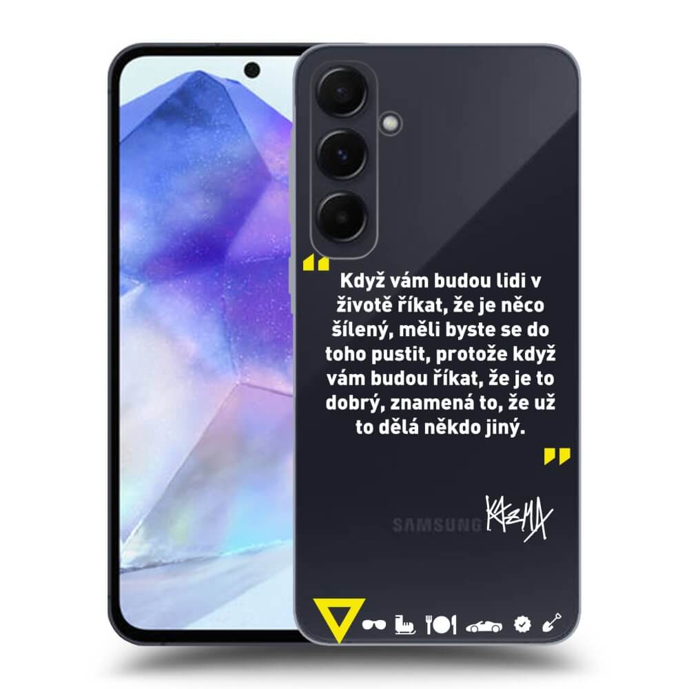 Picasee silikónový prehľadný obal pre Samsung Galaxy A55 5G A556B - Kazma - MĚLI BYSTE SE DO TOHO PUSTIT