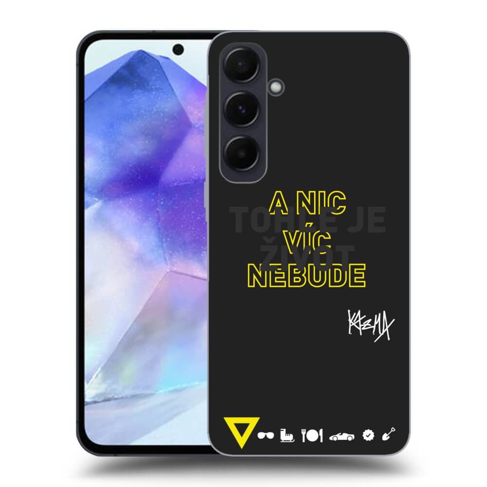 Picasee silikónový čierny obal pre Samsung Galaxy A55 5G A556B - Kazma - TOHLE JE ŽIVOT A NIC VÍC NEBUDE