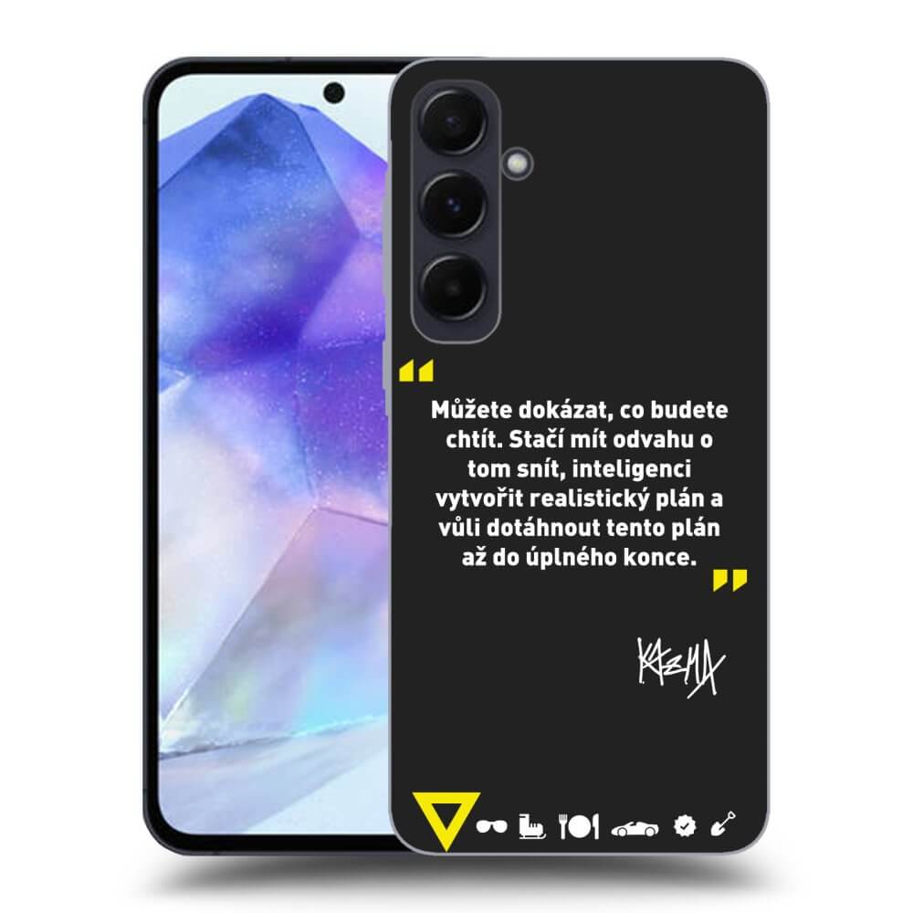 Picasee silikónový čierny obal pre Samsung Galaxy A55 5G A556B - Kazma - MŮŽETE DOKÁZAT, CO BUDETE CHTÍT