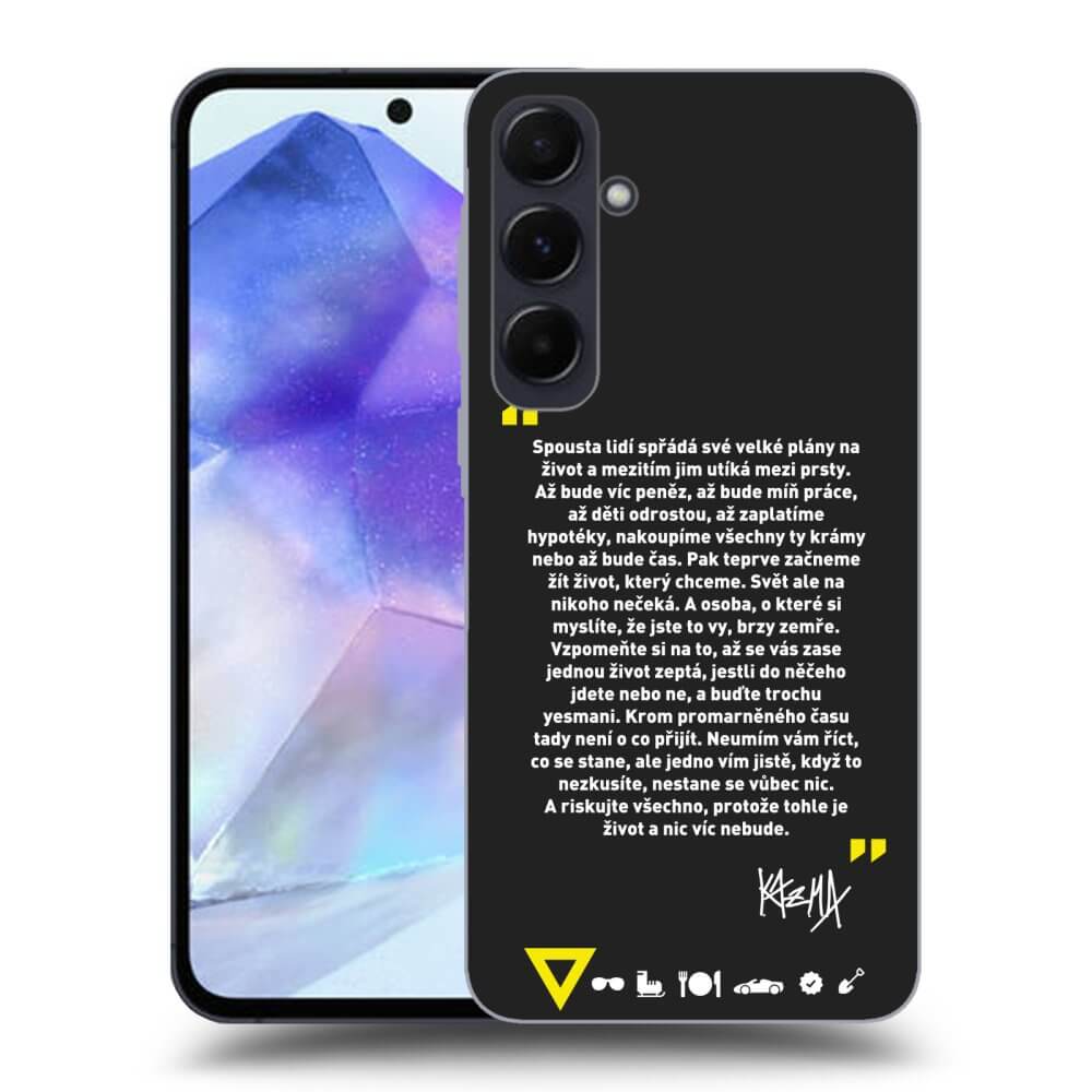 Picasee silikónový čierny obal pre Samsung Galaxy A55 5G A556B - Kazma - BUĎTE TROCHU YESMANI