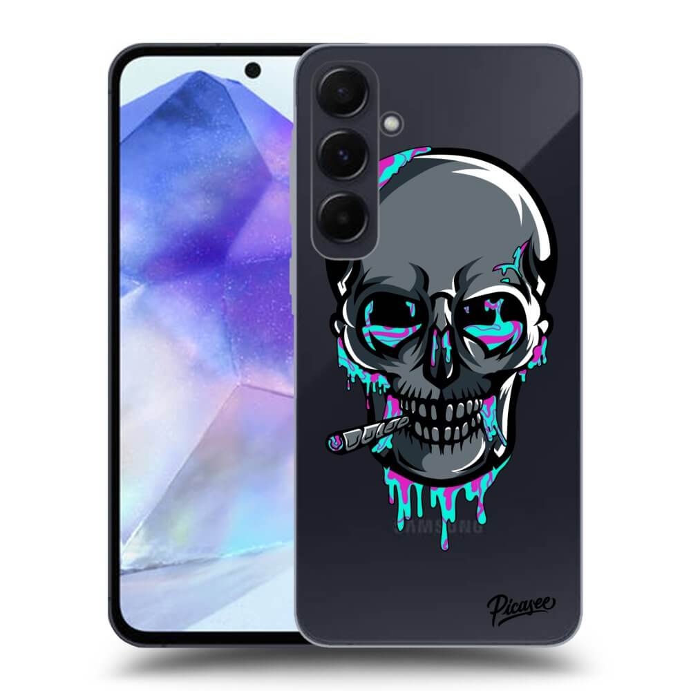 Picasee silikónový prehľadný obal pre Samsung Galaxy A55 5G A556B - EARTH - Lebka 3.0