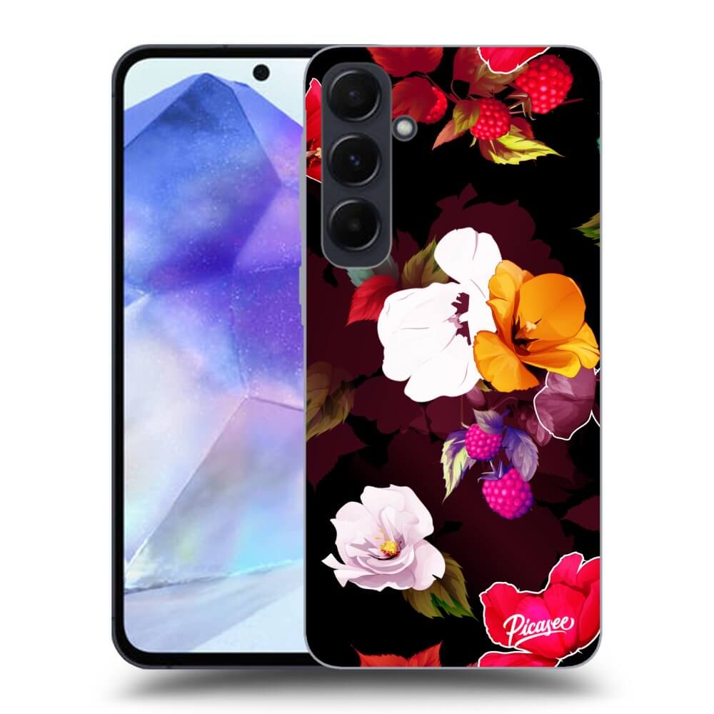 Picasee silikónový prehľadný obal pre Samsung Galaxy A55 5G A556B - Flowers and Berries