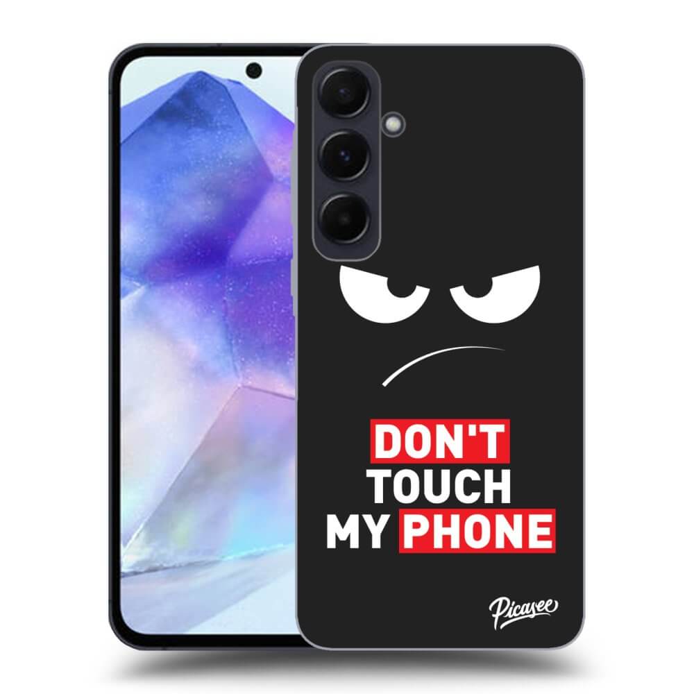 Picasee silikónový čierny obal pre Samsung Galaxy A55 5G A556B - Angry Eyes - Transparent