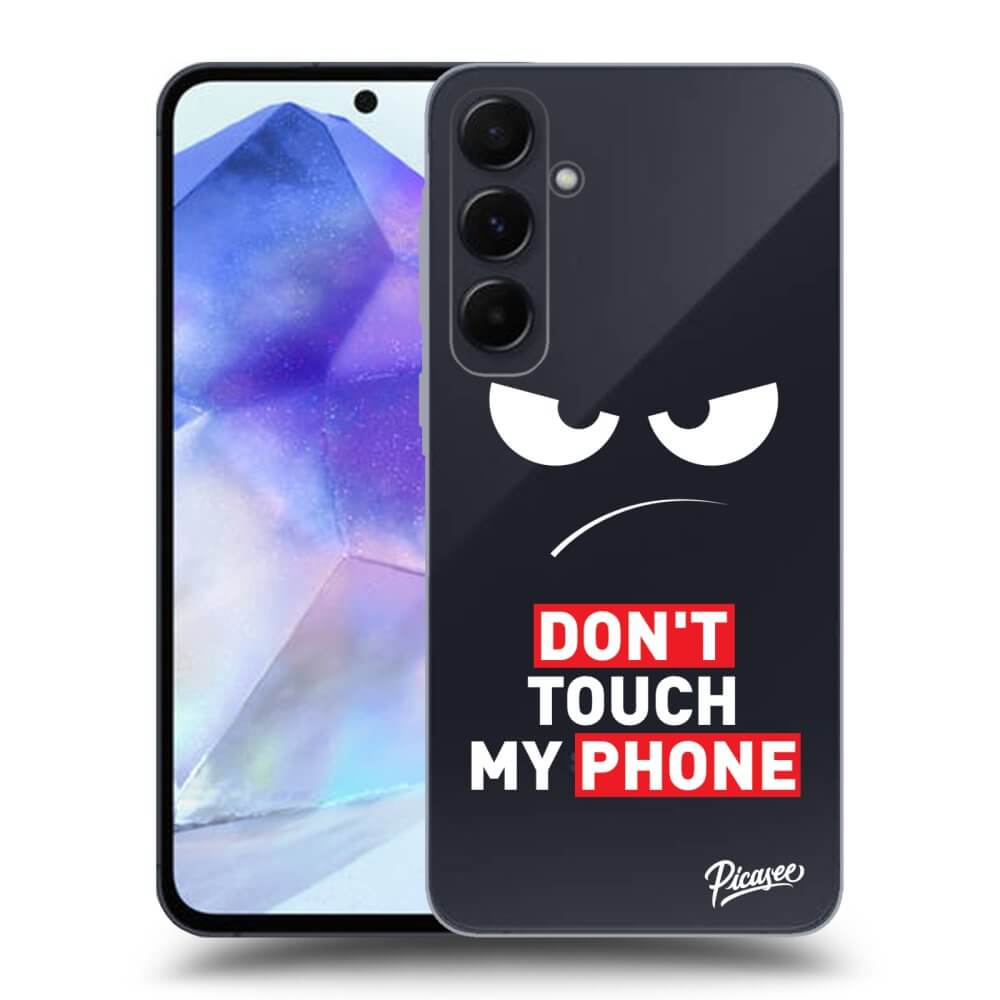 Picasee silikónový prehľadný obal pre Samsung Galaxy A55 5G A556B - Angry Eyes - Transparent