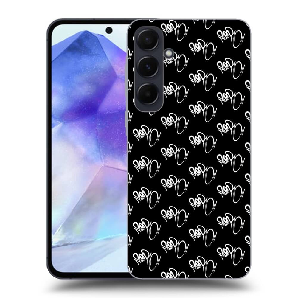 Picasee silikónový čierny obal pre Samsung Galaxy A55 5G A556B - Separ - White On Black