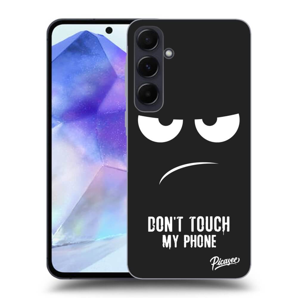 Picasee silikónový čierny obal pre Samsung Galaxy A55 5G A556B - Nesiahajte mi na telefón