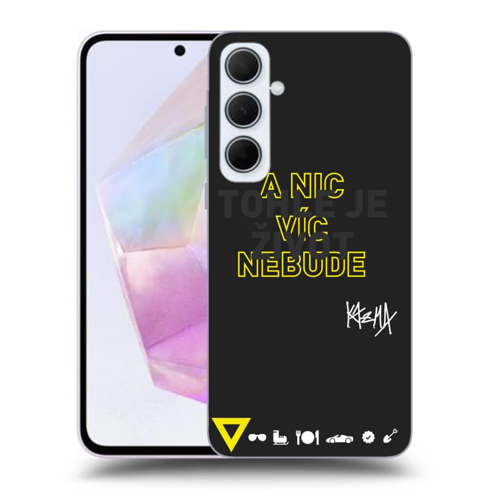Picasee silikónový čierny obal pre Samsung Galaxy A35 5G A356B - Kazma - TOHLE JE ŽIVOT A NIC VÍC NEBUDE