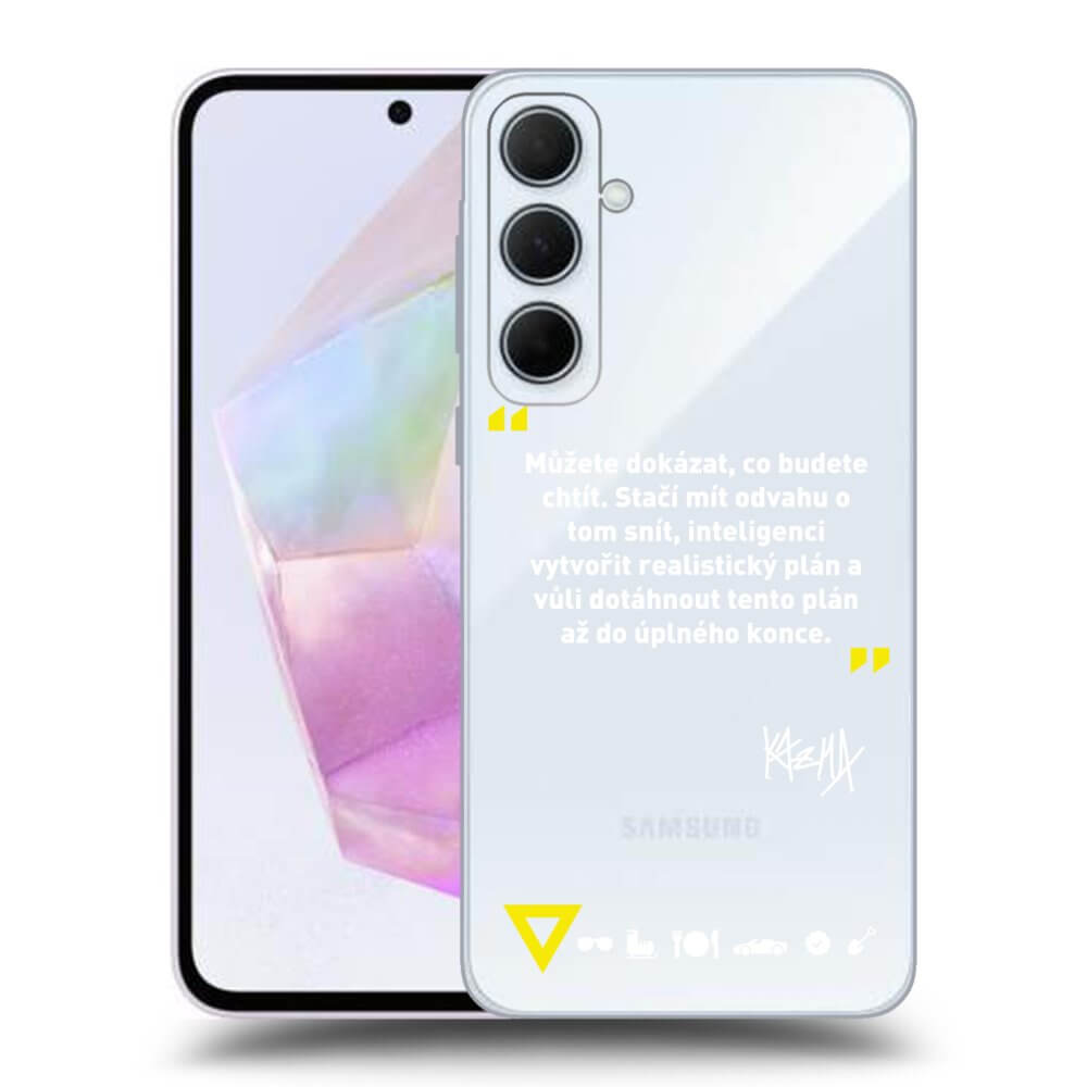 Picasee silikónový prehľadný obal pre Samsung Galaxy A35 5G A356B - Kazma - MŮŽETE DOKÁZAT, CO BUDETE CHTÍT