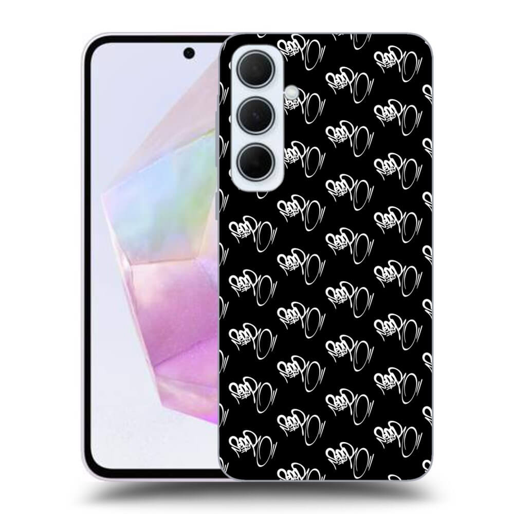 Picasee silikónový čierny obal pre Samsung Galaxy A35 5G A356B - Separ - White On Black