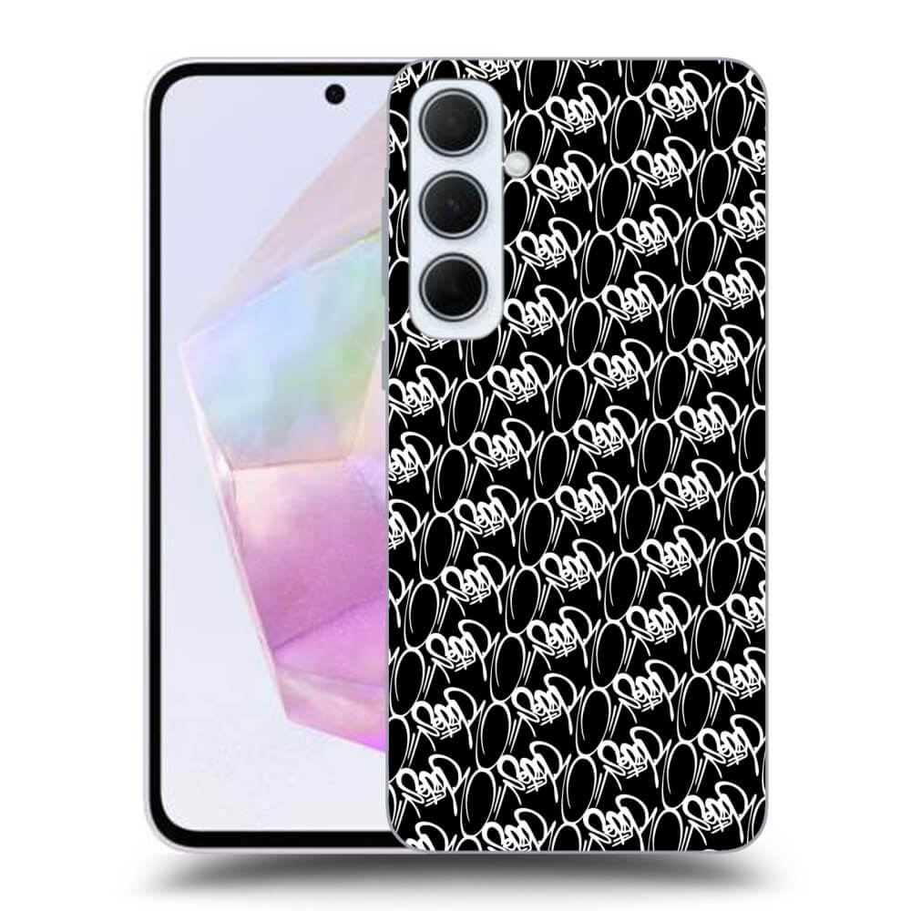 Picasee silikónový čierny obal pre Samsung Galaxy A35 5G A356B - Separ - White On Black 2