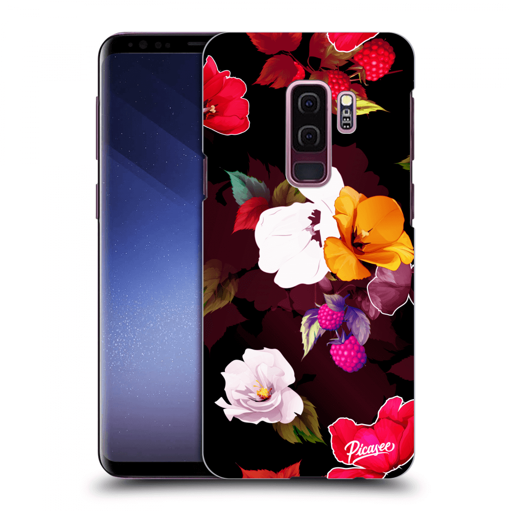 Picasee silikónový čierny obal pre Samsung Galaxy S9 Plus G965F - Flowers and Berries