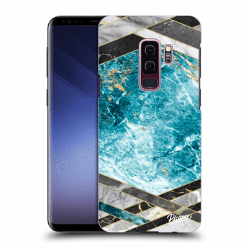 Picasee silikónový prehľadný obal pre Samsung Galaxy S9 Plus G965F - Blue geometry