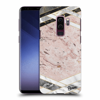 Picasee silikónový čierny obal pre Samsung Galaxy S9 Plus G965F - Pink geometry