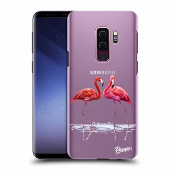 Picasee silikónový prehľadný obal pre Samsung Galaxy S9 Plus G965F - Flamingos couple