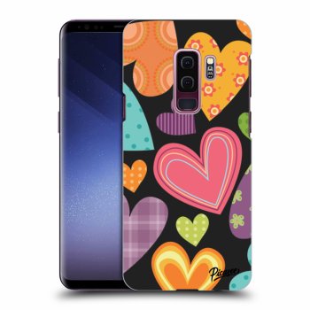 Picasee silikónový čierny obal pre Samsung Galaxy S9 Plus G965F - Colored heart