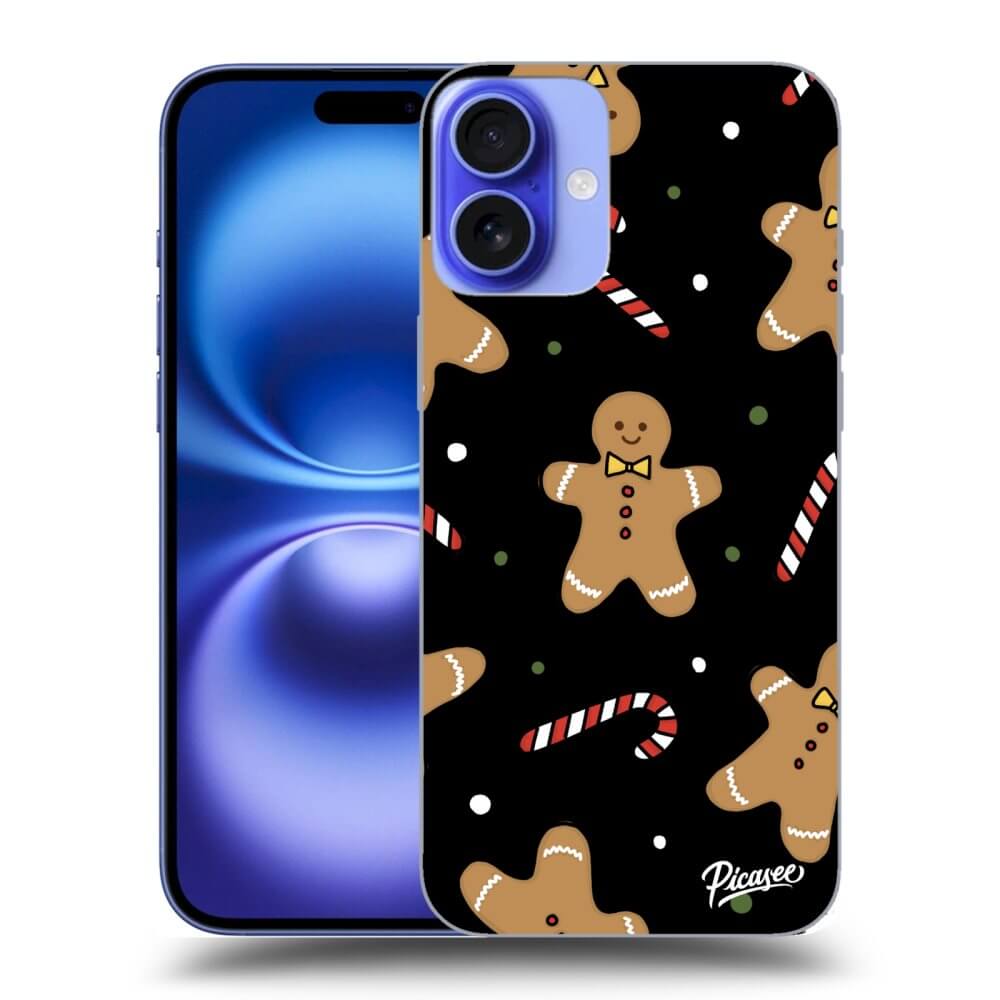 Picasee silikónový čierny obal pre Apple iPhone 16 - Gingerbread