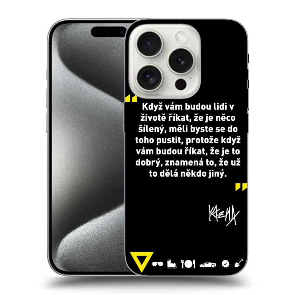 Picasee ULTIMATE CASE MagSafe pro Apple iPhone 16 Pro - Kazma - MĚLI BYSTE SE DO TOHO PUSTIT