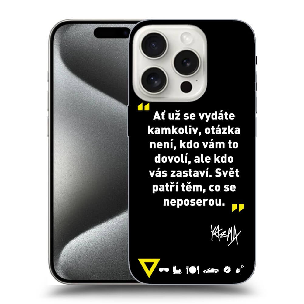 Picasee ULTIMATE CASE MagSafe pro Apple iPhone 16 Pro - Kazma - SVĚT PATŘÍ TĚM, CO SE NEPOSEROU
