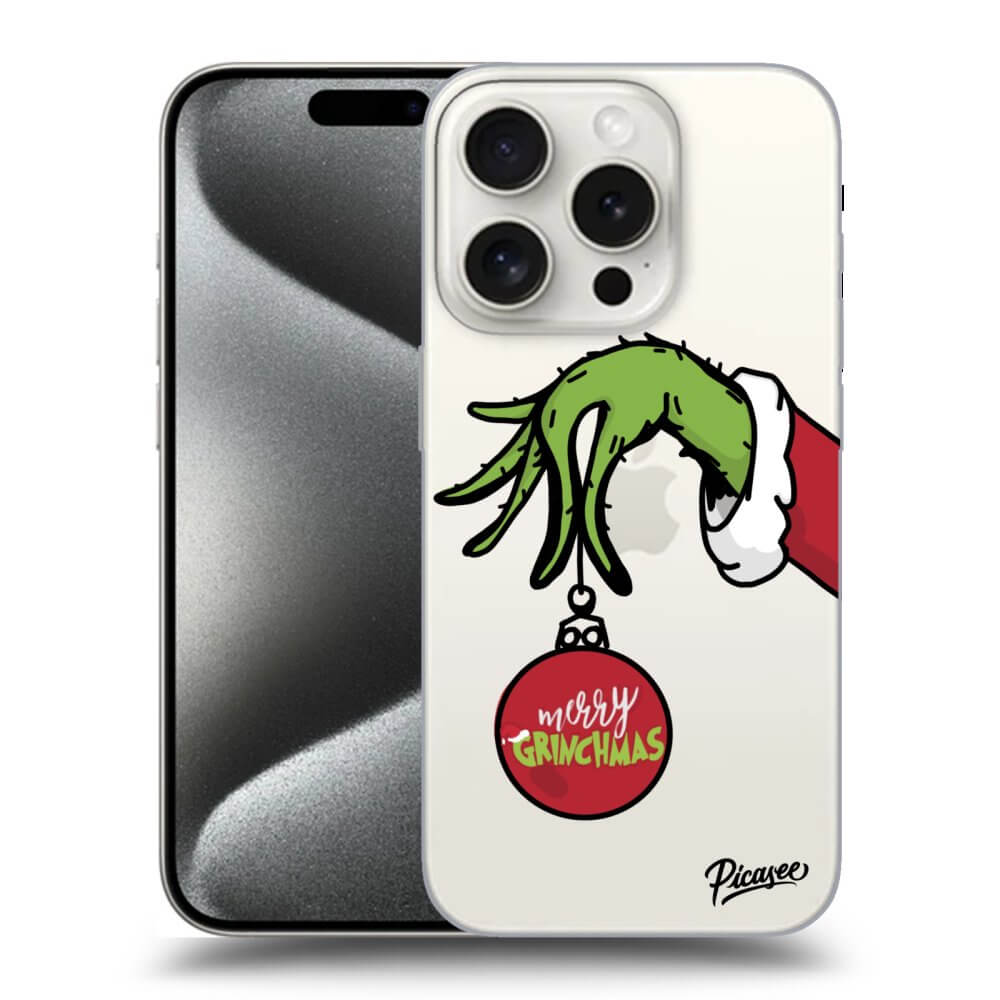 Picasee silikónový prehľadný obal pre Apple iPhone 16 Pro - Grinch
