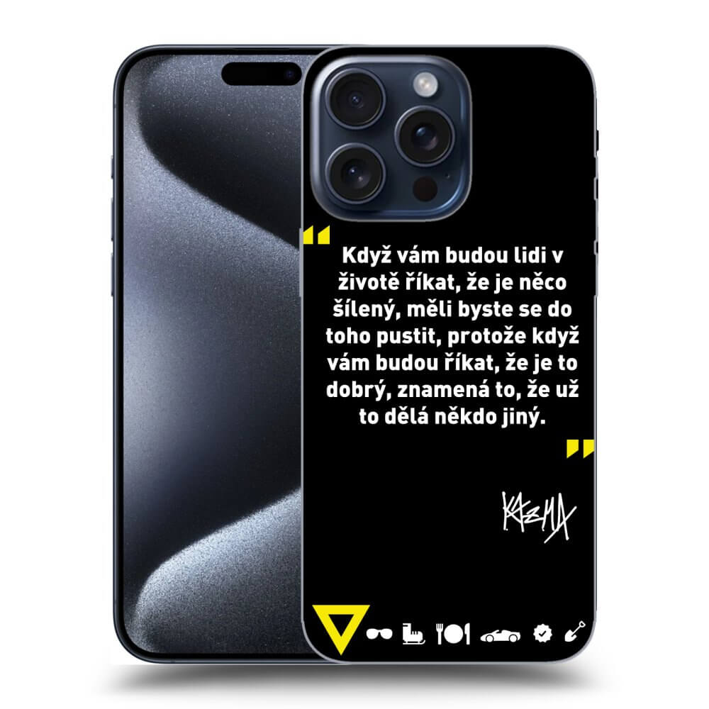 Picasee ULTIMATE CASE MagSafe pro Apple iPhone 16 Pro Max - Kazma - MĚLI BYSTE SE DO TOHO PUSTIT