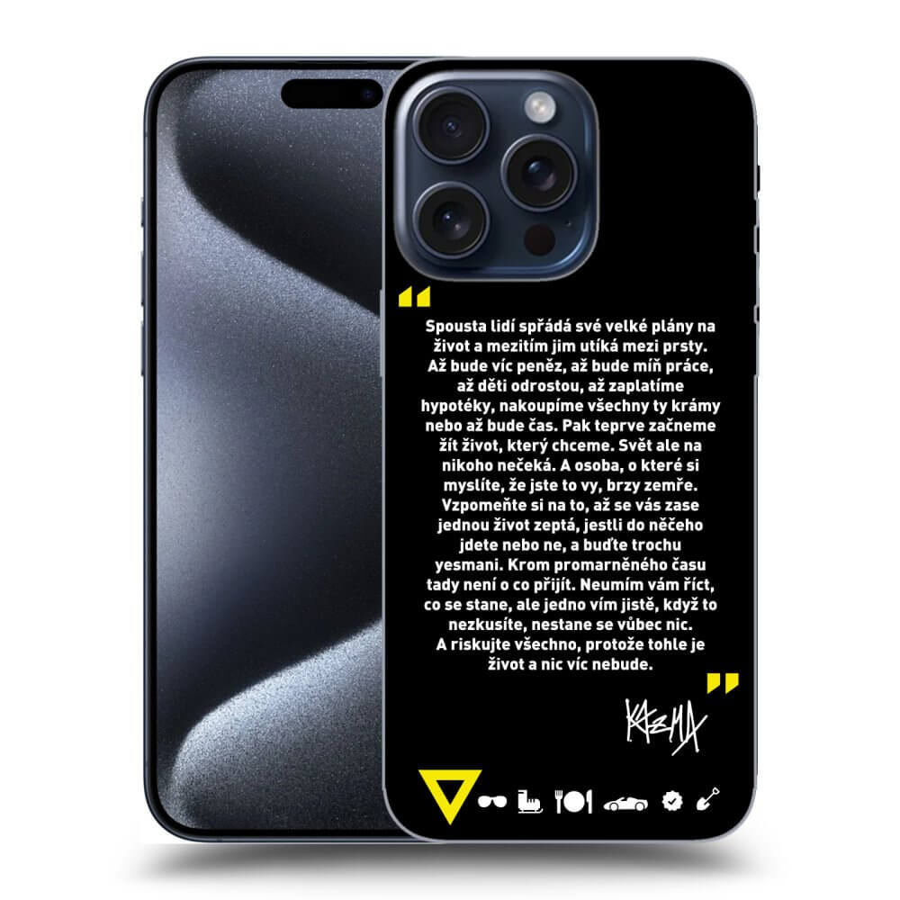 Picasee ULTIMATE CASE pro Apple iPhone 16 Pro Max - Kazma - BUĎTE TROCHU YESMANI