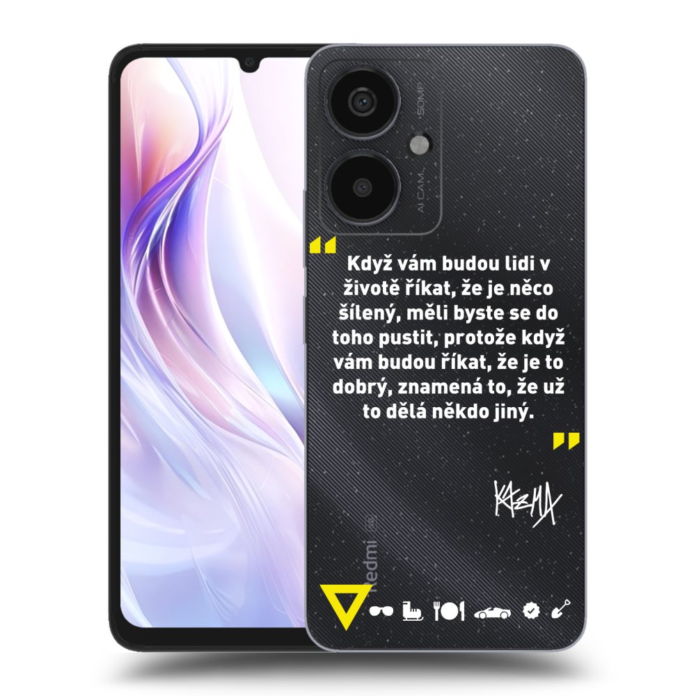 Picasee silikónový prehľadný obal pre Xiaomi Redmi 13C 5G - Kazma - MĚLI BYSTE SE DO TOHO PUSTIT