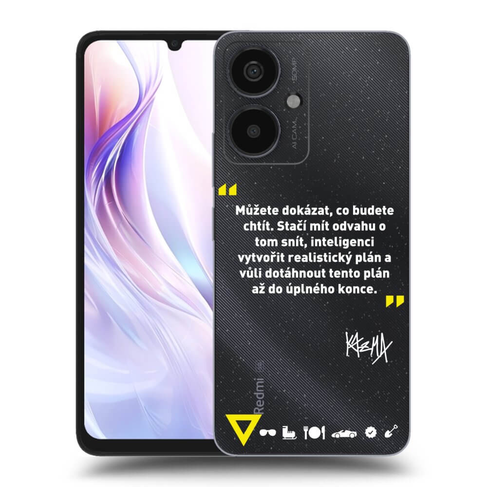 Picasee silikónový prehľadný obal pre Xiaomi Redmi 13C 5G - Kazma - MŮŽETE DOKÁZAT, CO BUDETE CHTÍT
