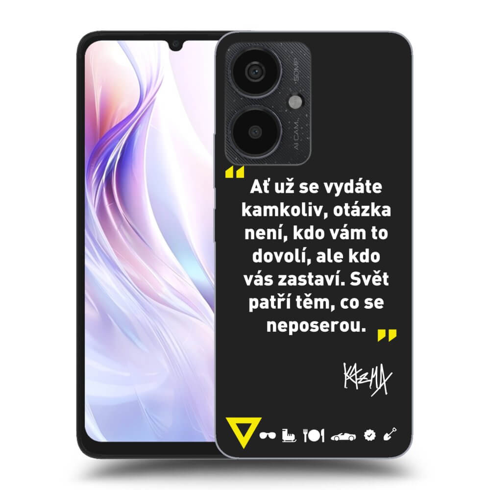 Picasee silikónový čierny obal pre Xiaomi Redmi 13C 5G - Kazma - SVĚT PATŘÍ TĚM, CO SE NEPOSEROU