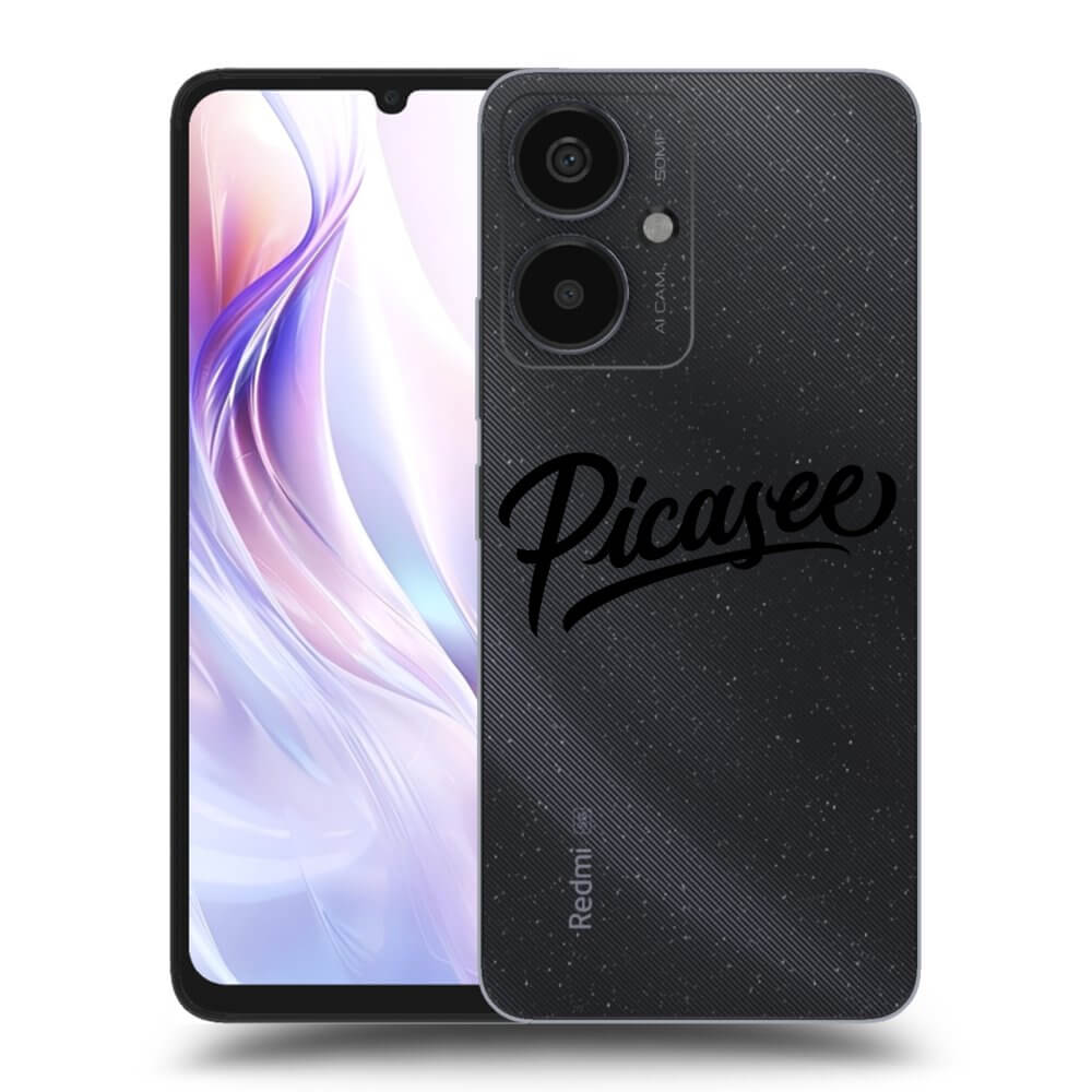 Picasee silikónový prehľadný obal pre Xiaomi Redmi 13C 5G - Picasee - old logo - black