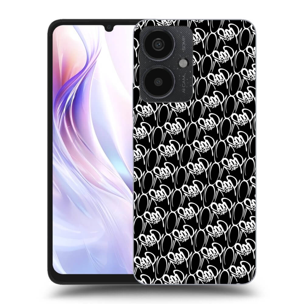 Picasee silikónový čierny obal pre Xiaomi Redmi 13C 5G - Separ - White On Black 2