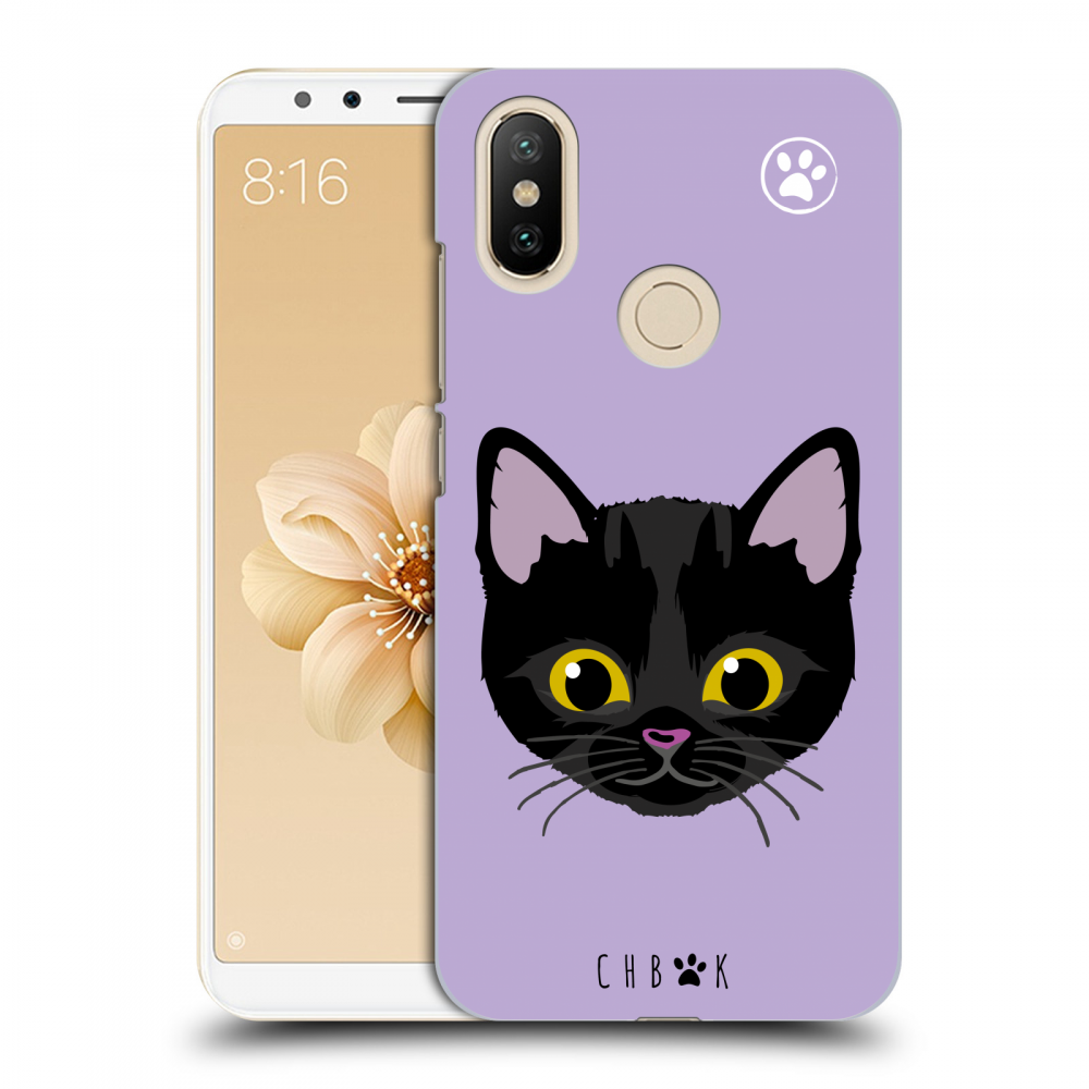 Picasee silikónový prehľadný obal pre Xiaomi Mi A2 - Chybí mi kočky - Fialová