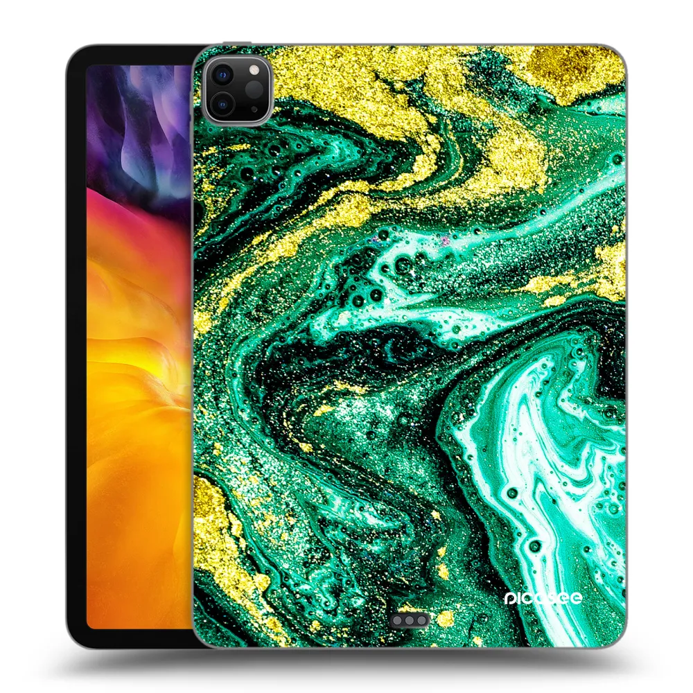 Picasee silikónový čierny obal pre Apple iPad Pro 11" 2024 (7.gen.) - Green Gold