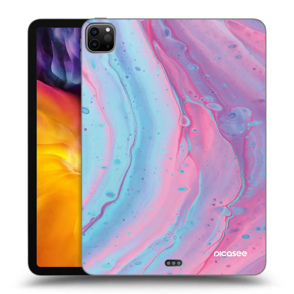 Picasee silikónový čierny obal pre Apple iPad Pro 11" 2024 (7.gen.) - Pink liquid