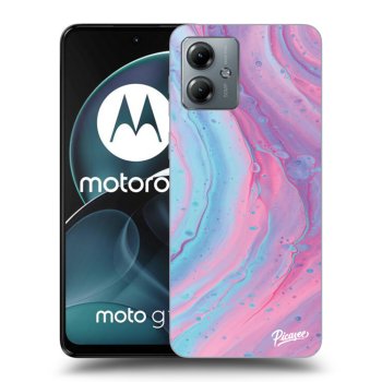 Obal pre Motorola Moto G14 - Pink liquid