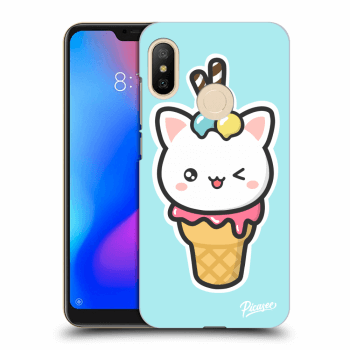 Picasee silikónový čierny obal pre Xiaomi Mi A2 Lite - Ice Cream Cat